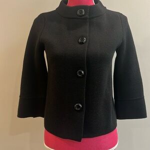 Vintage J Crew black wool sweater blazer size small.